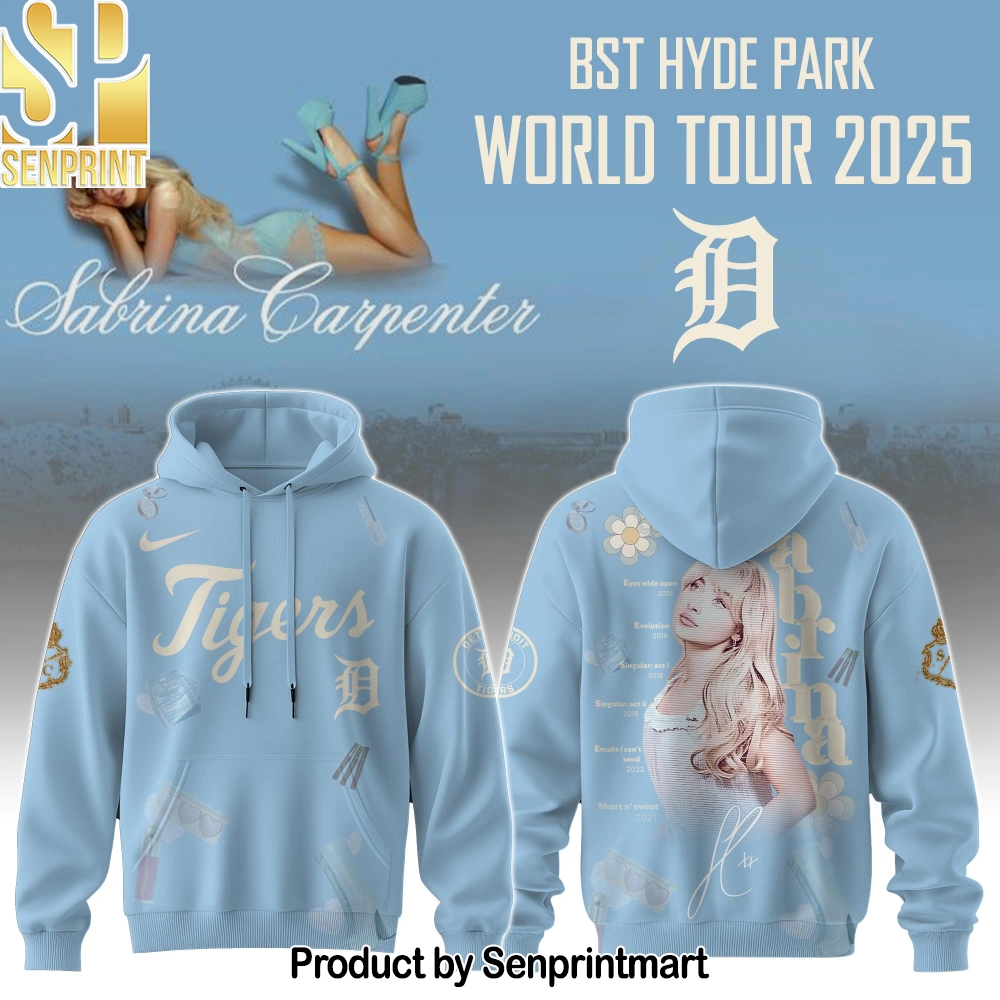 D Tigers x Sabrina Carpenter _Short n’ Sweet Tour_ Full Printing Shirt – Sports Fan Outfit 4194