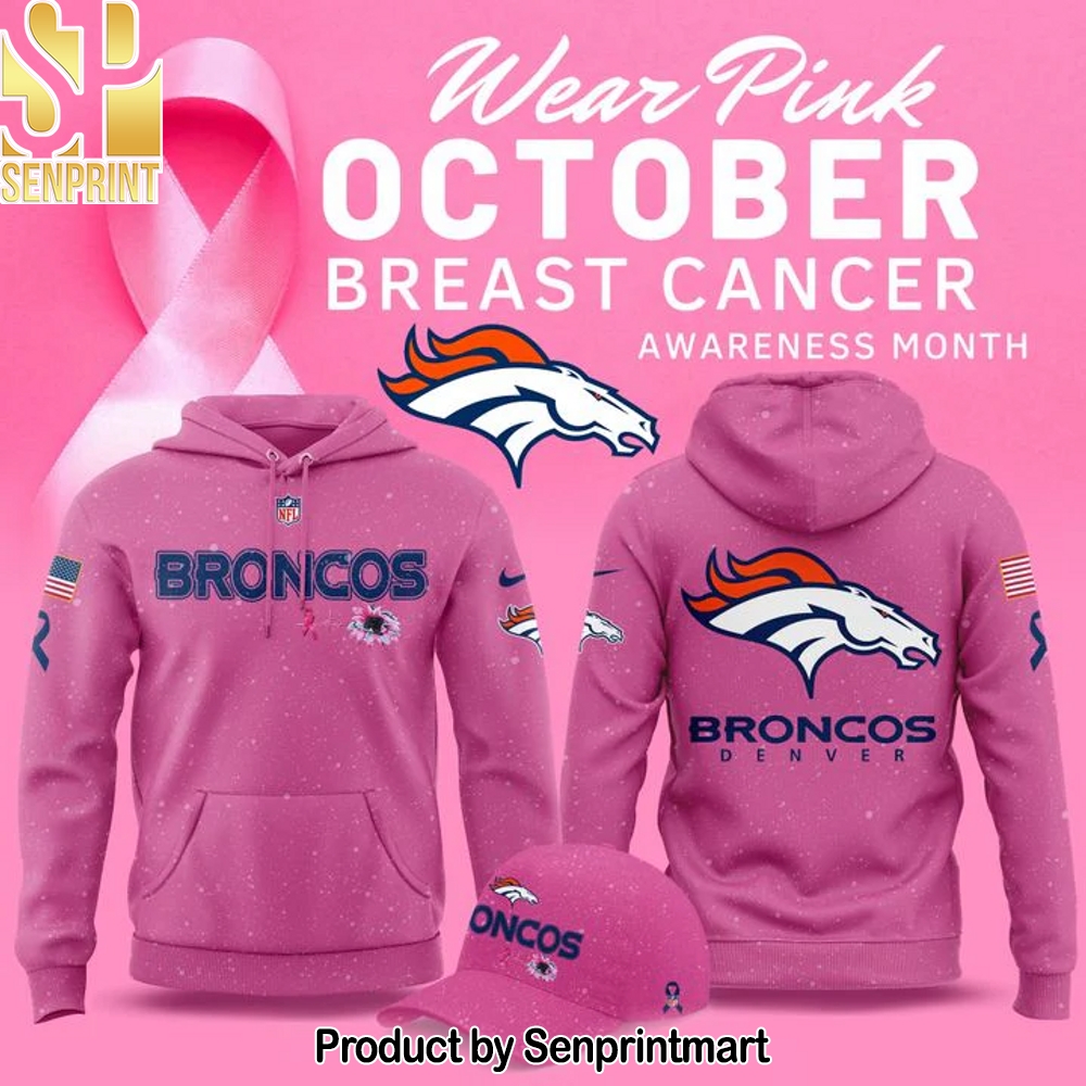 Denver Broncos Breast Cancer Awareness Pink Hoodie 2025 – Sports Fan Outfit 3452