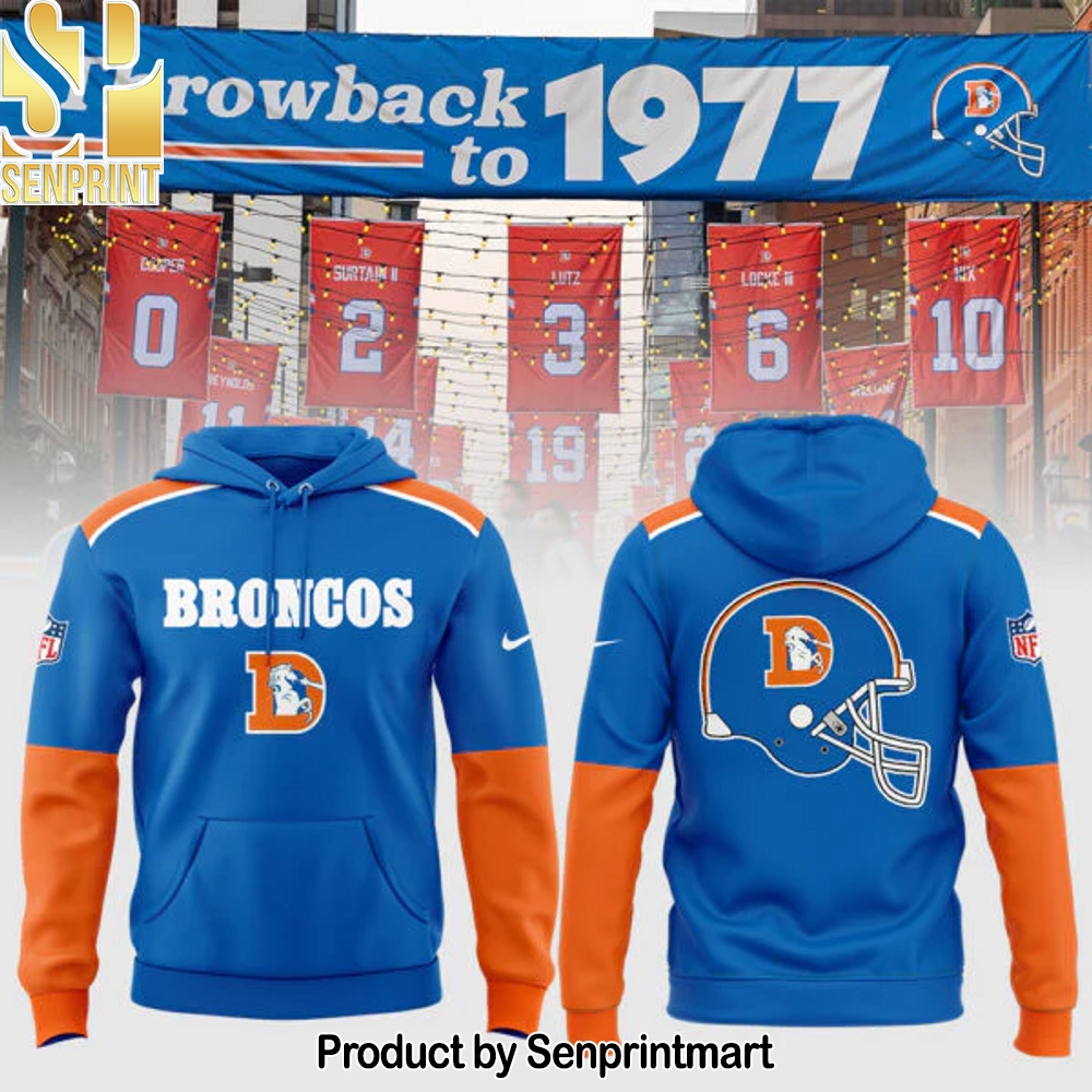 Denver Broncos NFL 2024 Limited Throwback To 77 Hoodie – Sports Fan Outfit 2337