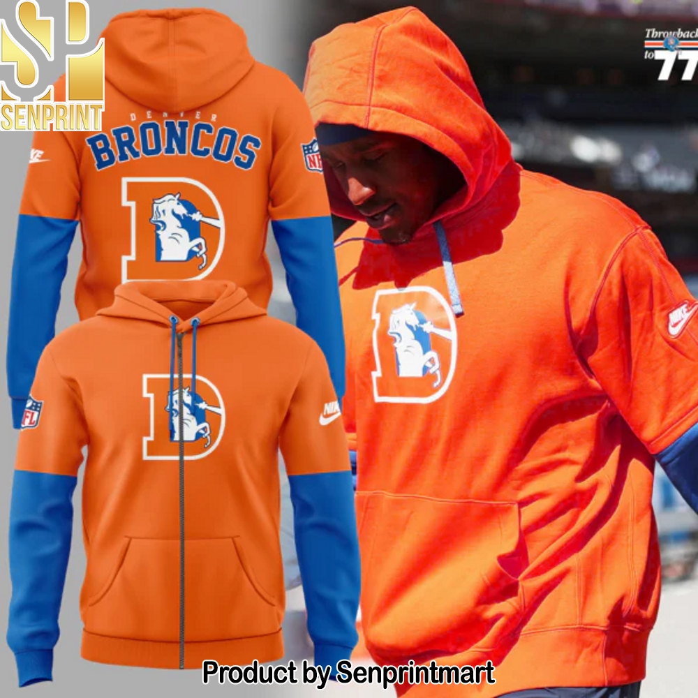 Denver Broncos NFL 2024 Limited Throwback To 77 Orange 3D Unisex Shirt – Sports Fan Outfit 3984