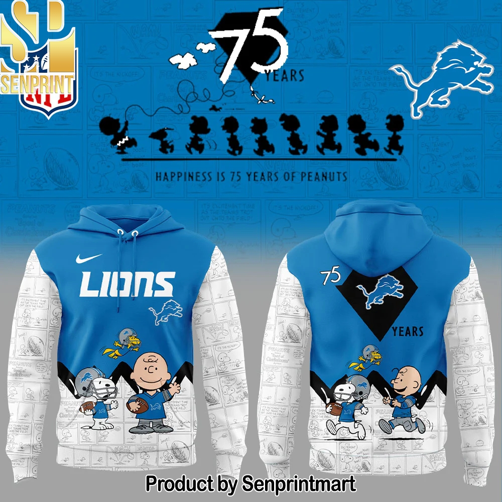 Detroit Lions 75th of Peanuts Hoodie – Sports Fan Outfit 1758