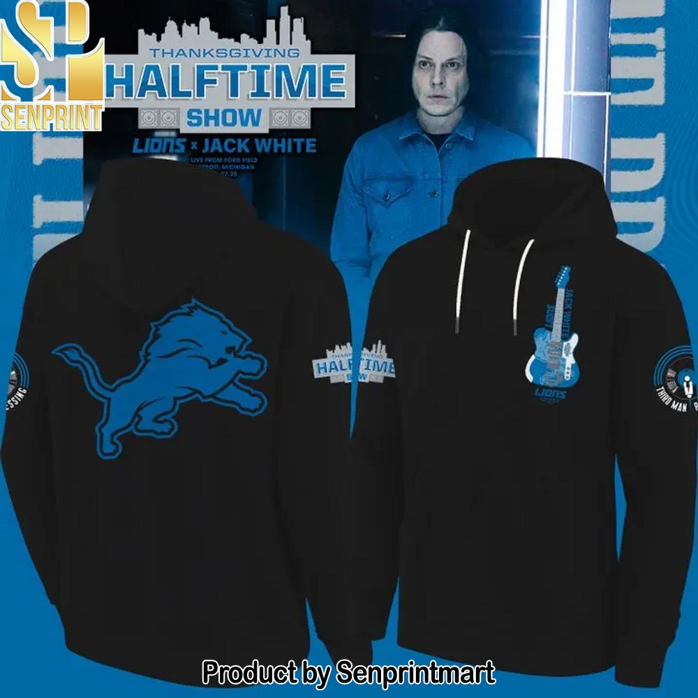 Detroit Lions x Jack White ‘ANOTHER ONE BITES THE DUST!’ Thanksgiving Halftime Show Hoodie – Sports Fan Outfit 4164