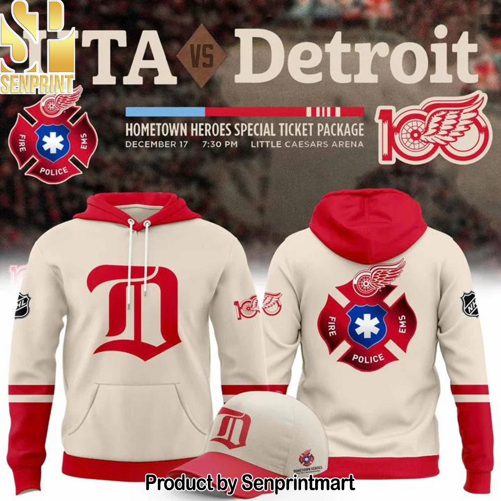 Detroit Red Wings 2025 Hometown Heroes Night Hoodie – Sports Fan Outfit 2216