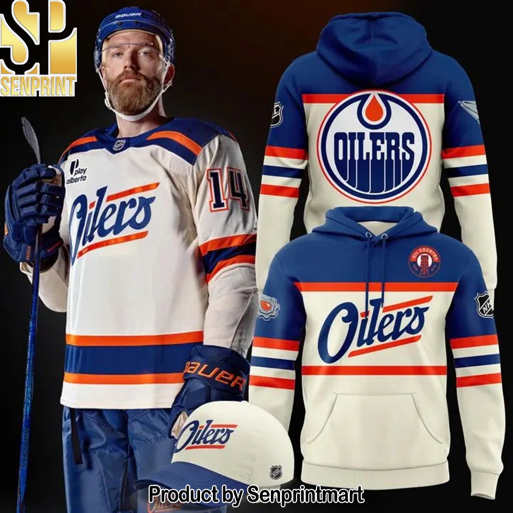 Edmonton Oilers Fanatics Premium Cream Hoodie 2025-2026 – Sports Fan Outfit 2428