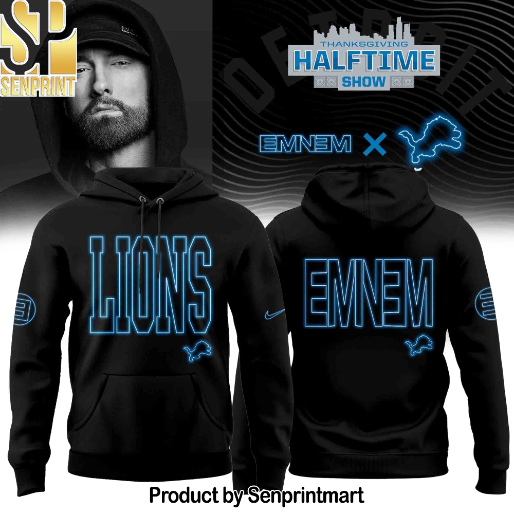 Eminem x Detroit Lions _Thanksgiving Halftime Show_ Hoodie – Sports Fan Outfit 3506