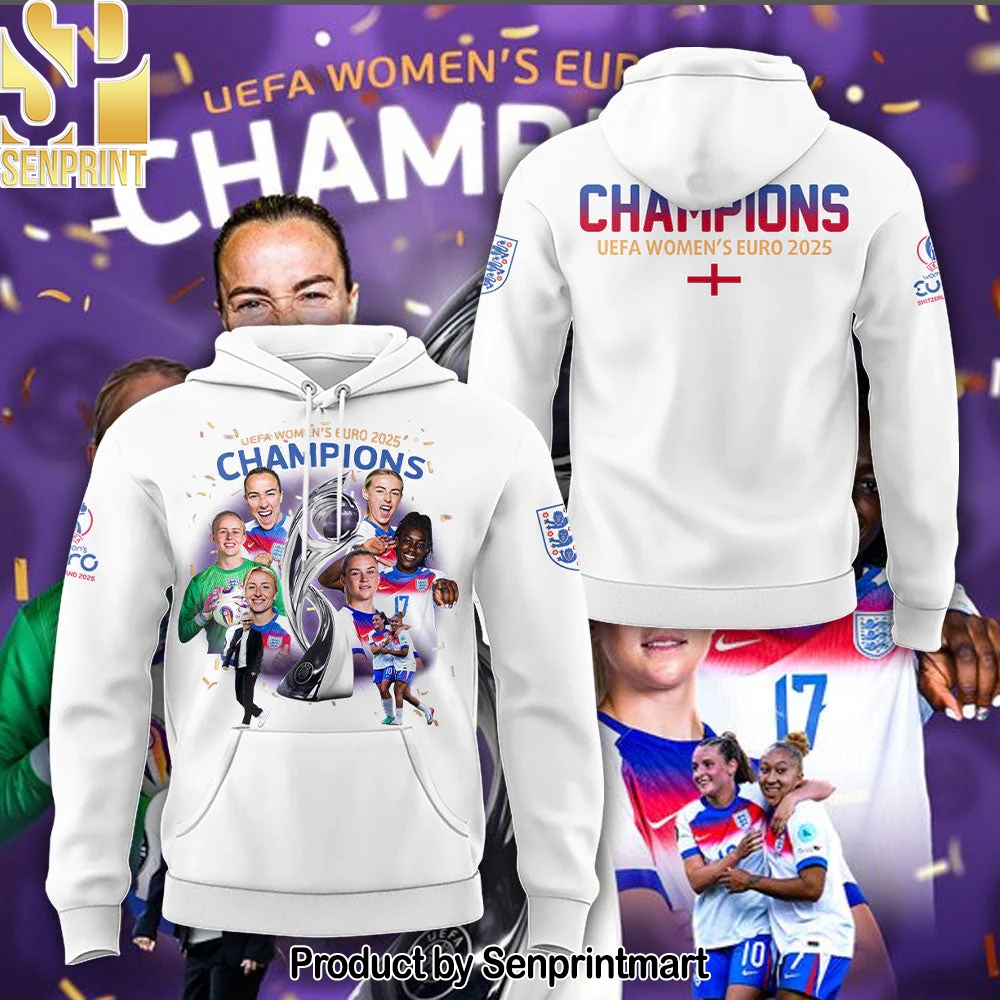 England Champions UEFA Women’s EURO 2025 Hoodie – Sports Fan Outfit 2383