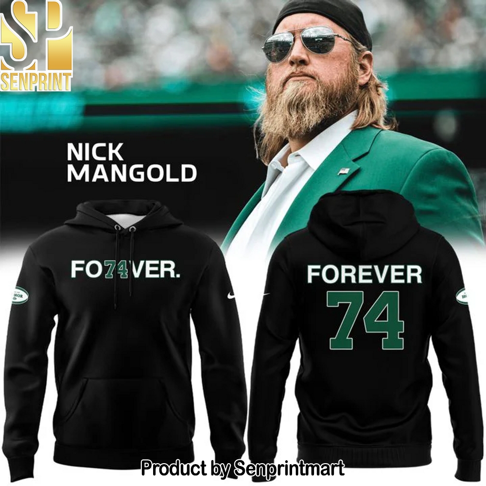Forever 74 Nick Mangold Black Hoodie – Sports Fan Outfit 1526