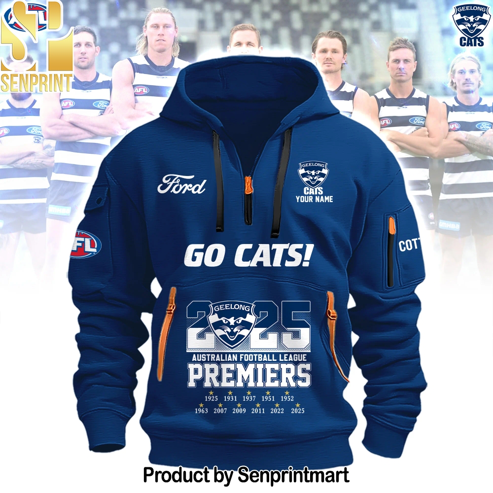 GEELONG CATS- AFL 2025 Champions 3D Casual Shirt – Sports Fan Outfit 4299