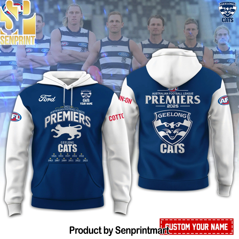 GEELONG CATS- AFL 2025 Champions Hoodie – Sports Fan Outfit 1682