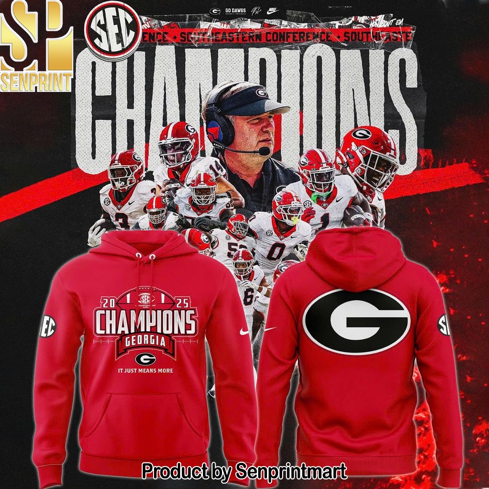 Georgia Bulldogs 2025 SEC Conference Champions Unisex Shirt – Sports Fan Outfit 3615