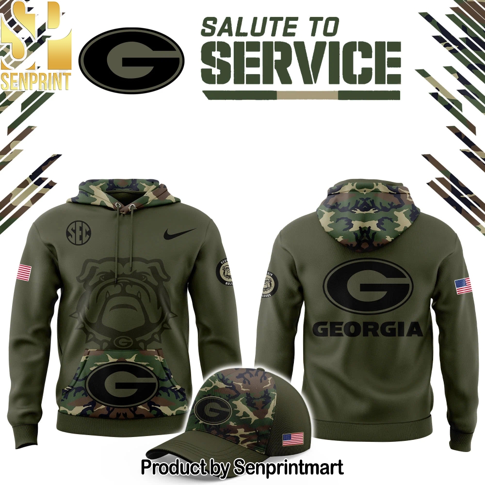 Georgia Salute to Service Club Fleece Edition Hoodie – Sports Fan Outfit 1890