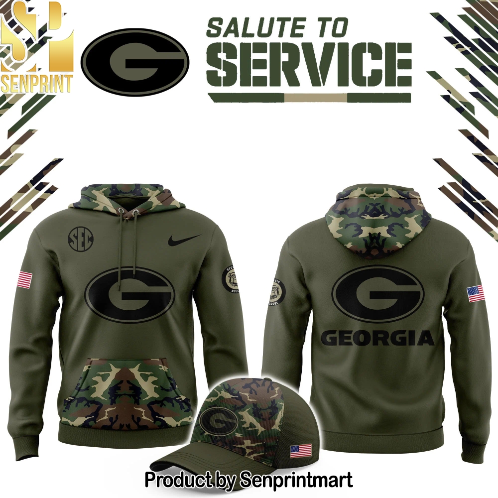 Georgia Salute to Service Club Fleece Edition Hoodie – Sports Fan Outfit 2245