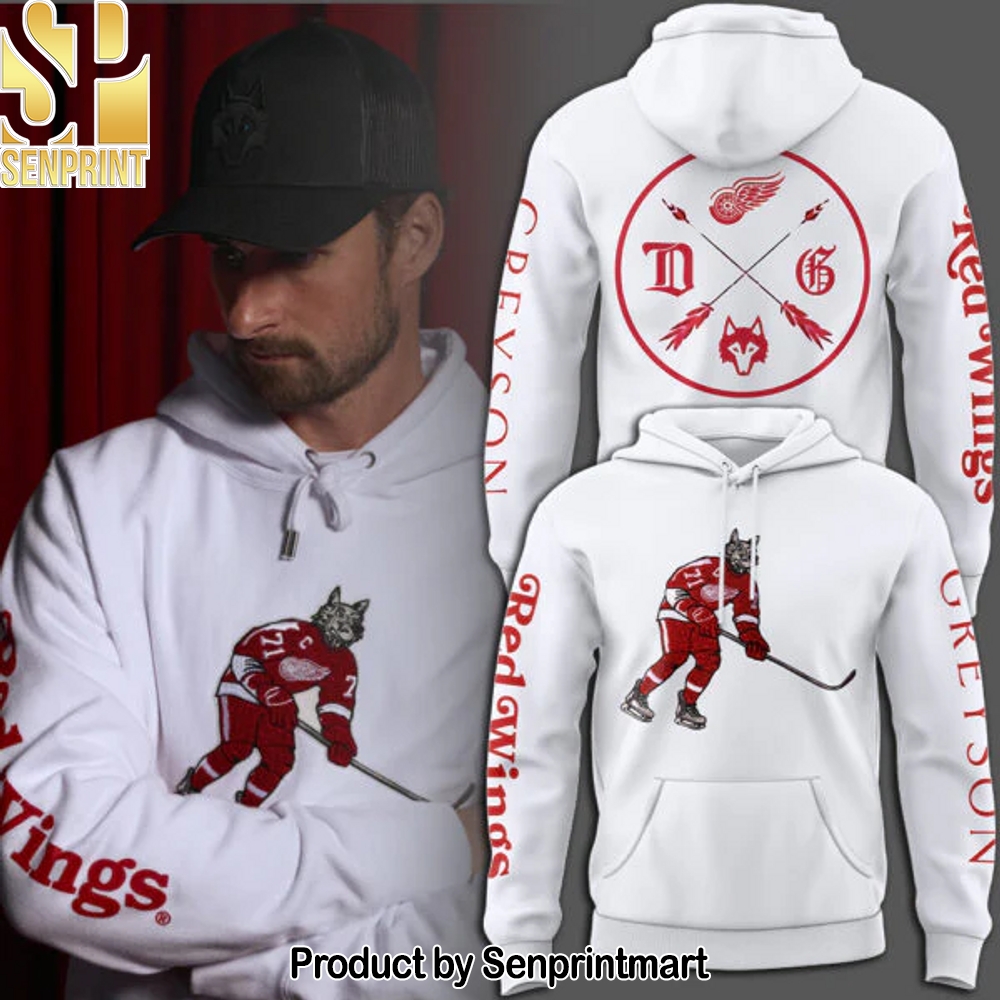 Greyson x Detroit Red Wings White Hoodie – Sports Fan Outfit 2002