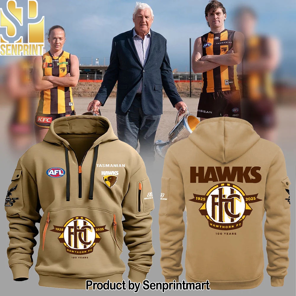 Hawthorn Football Club 100-year commemorative logo Half 3D Unisex Shirt – Sports Fan Outfit 4014