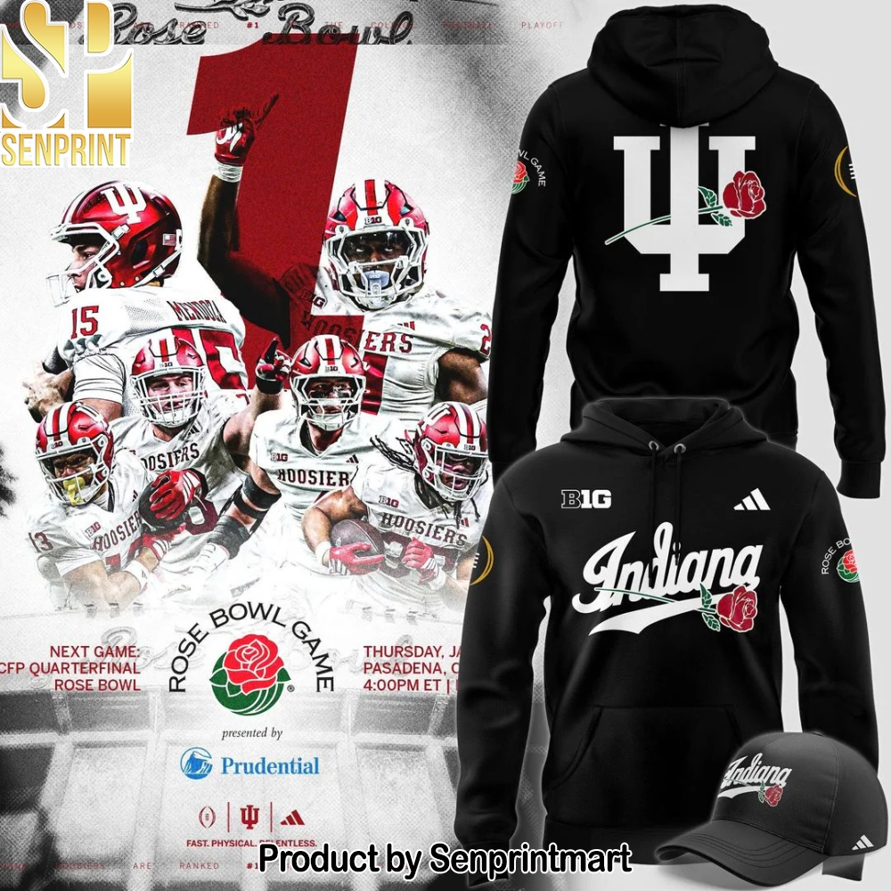 Indiana Hoosiers 2025 Rose Bowl Game Hoodie – Sports Fan Outfit 1838