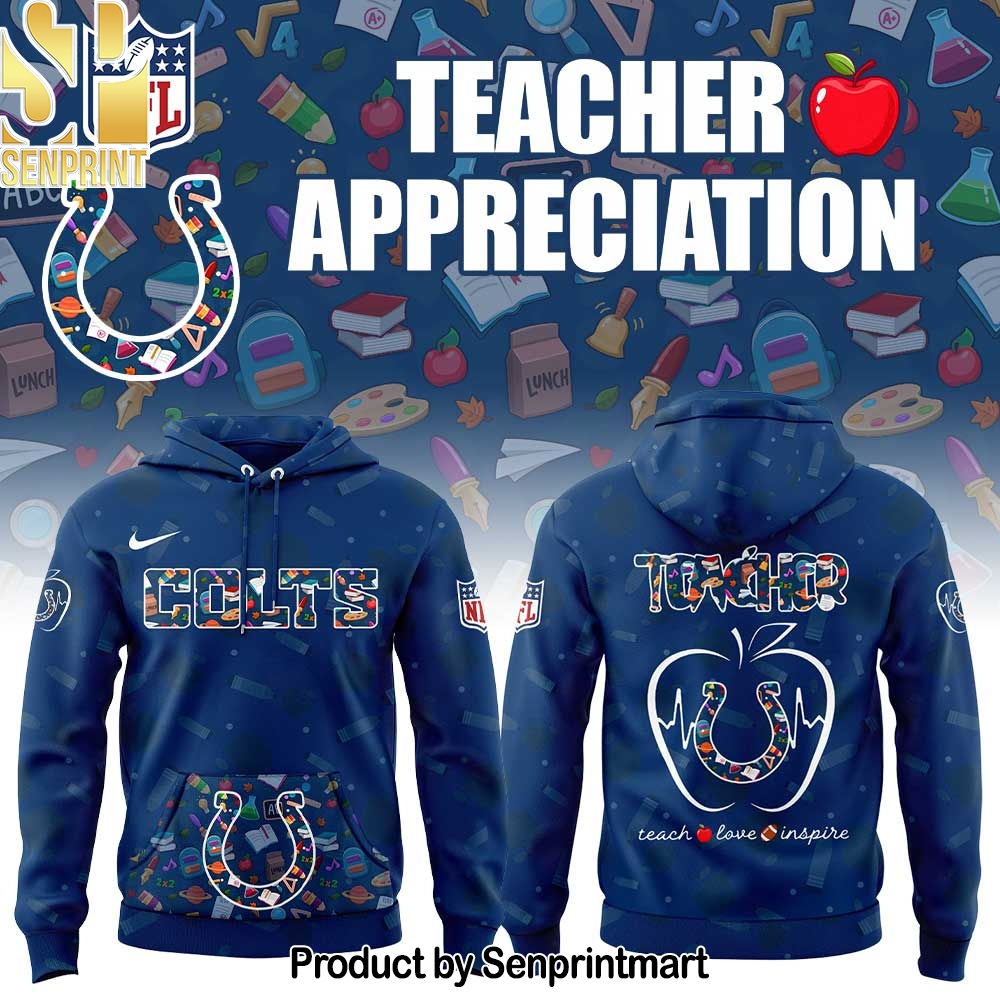 Indianapolis Colts TEACHER Appreciation New Hoodie – Sports Fan Outfit 1527