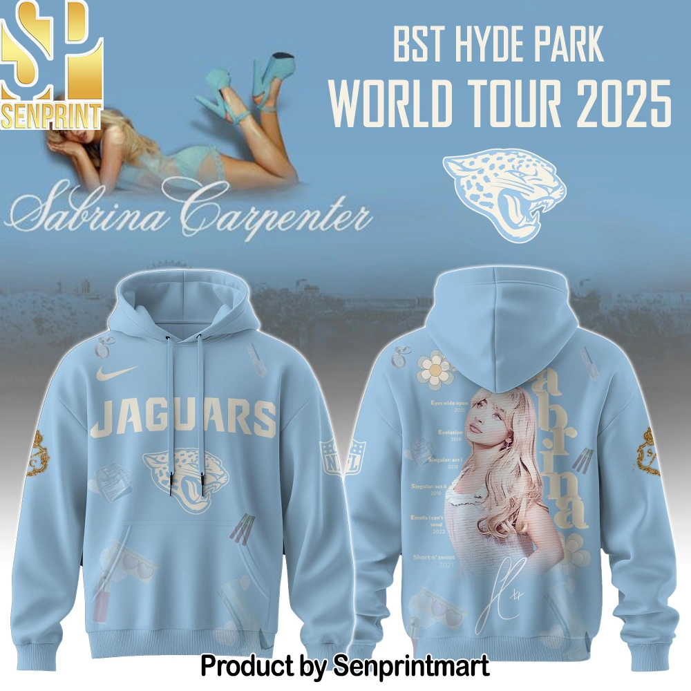 J Jaguars x Sabrina Carpenter _Short n’ Sweet Tour_ Full Printing Shirt – Sports Fan Outfit 4166