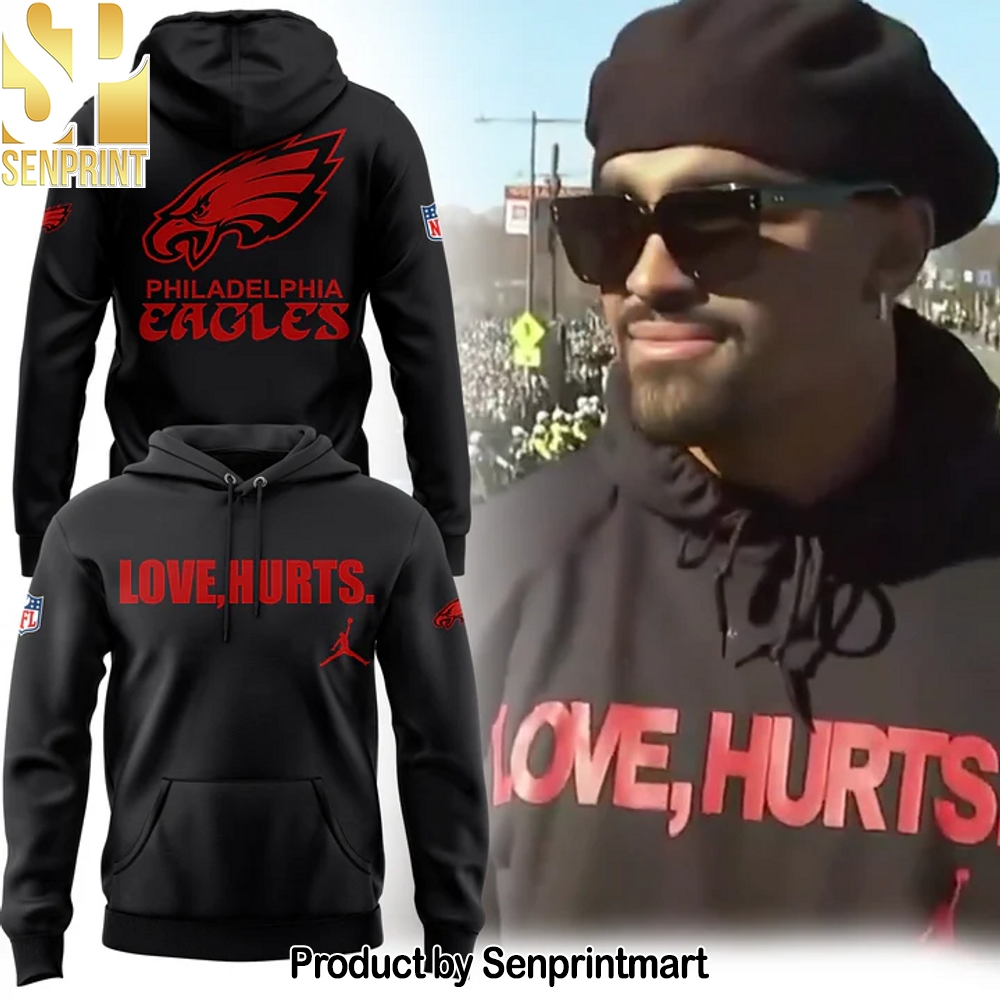 Jalen Hurts with the ‘Love, Hurts’ Hoodie – Sports Fan Outfit 1783