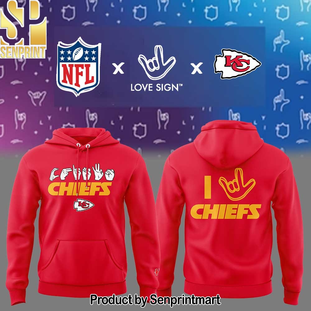 Kansas City Chiefs x NFL ASL Collection by Love Sign American Sign Language Hoodie – Sports Fan Outfit 4173