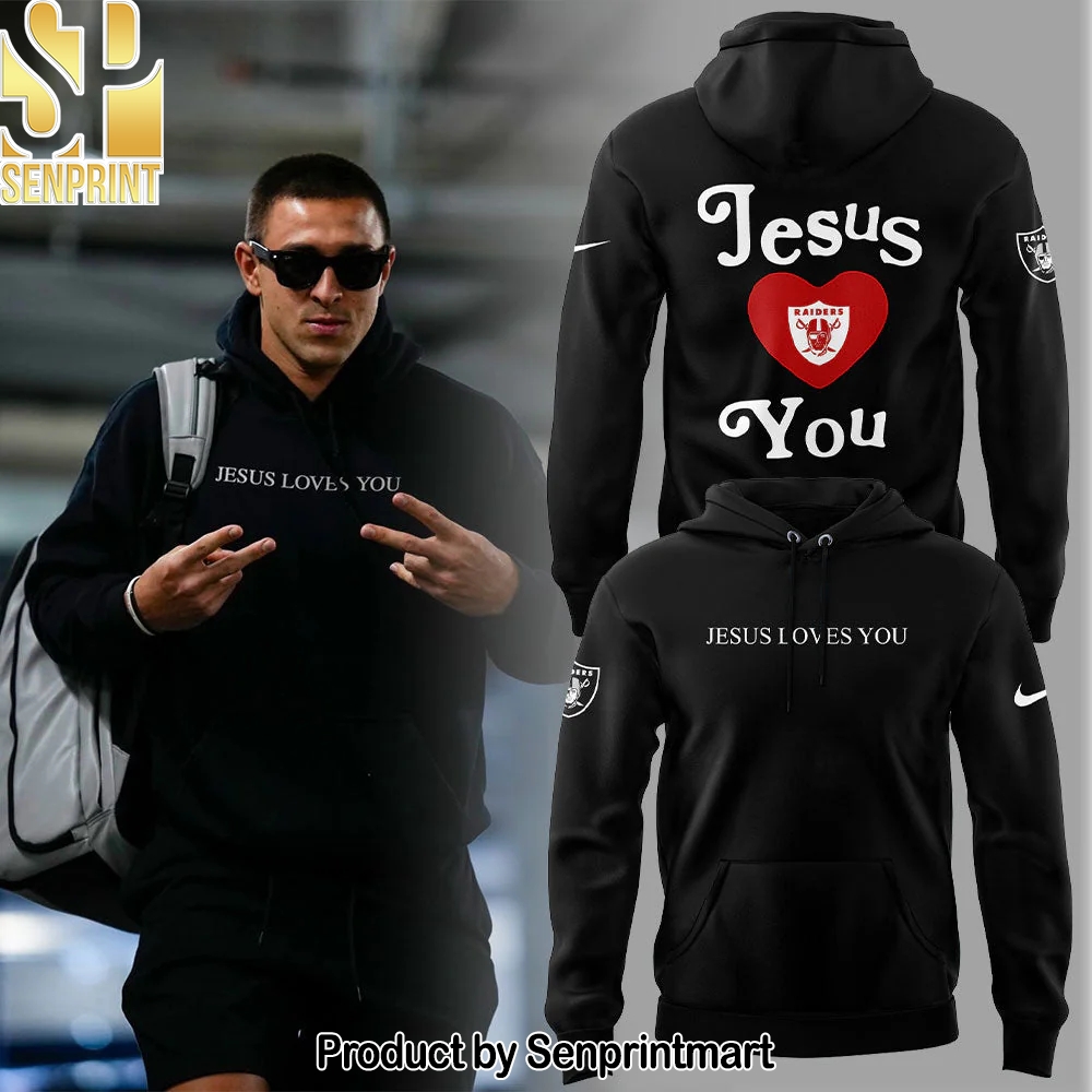 L.V Raiders Jesus Love You Hoodie – Sports Fan Outfit 2473