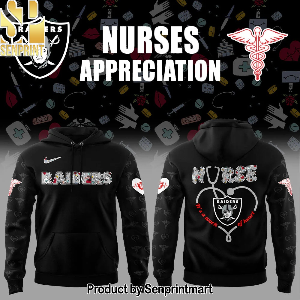 Las Vegas Raiders Nurses Appreciation 2025 Black Unisex Shirt – Sports Fan Outfit 3661