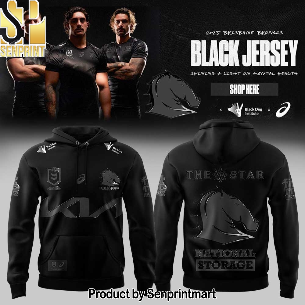 Limited Brisbane Broncos Our 2025 Black Uniform Hoodie – Sports Fan Outfit 2838