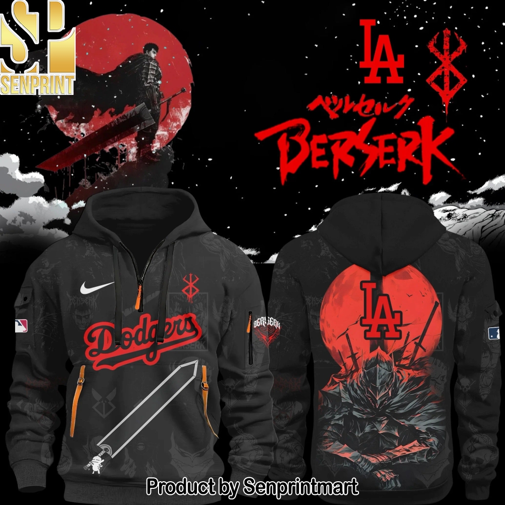 Los Angeles Dodgers x Berserk Half 3D Unisex Shirt – Sports Fan Outfit 3217
