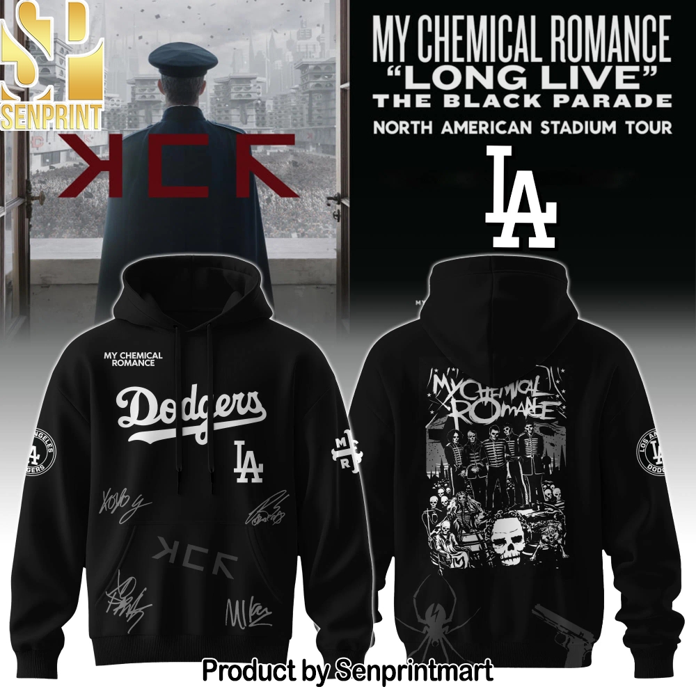 Los Angeles Dodgers x My Chemical Romance _Long Live The Black Parade_ North American Stadium Tour Unisex Hoodie – Sports Fan Outfit 4207
