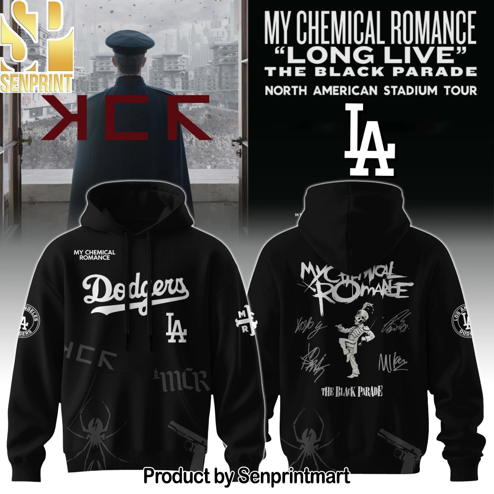 Los Angeles Dodgers x My Chemical Romance _Long Live The Black Parade_ North American Stadium Tour Unisex Hoodie – Sports Fan Outfit 4211