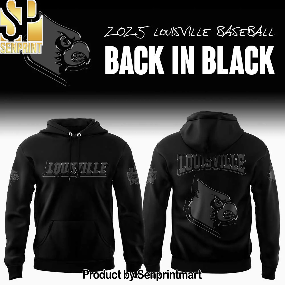 Louisville Baseball Back In Black Hoodie – Sports Fan Outfit 1605