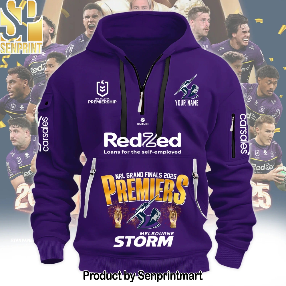 Melbourne Storm – NRL 2025 Champions H115 Hoodie – Sports Fan Outfit 1878