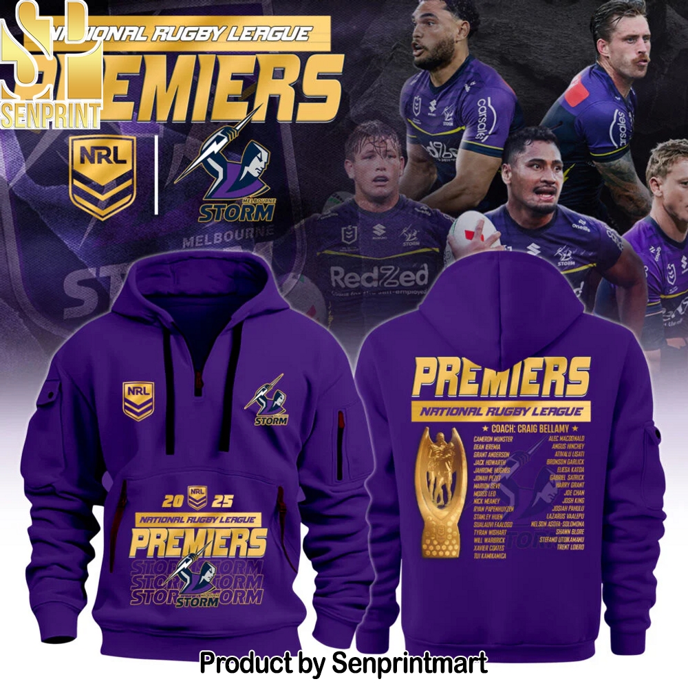 Melbourne Storm – NRL 2025 Champions H115 Hoodie – Sports Fan Outfit 1893