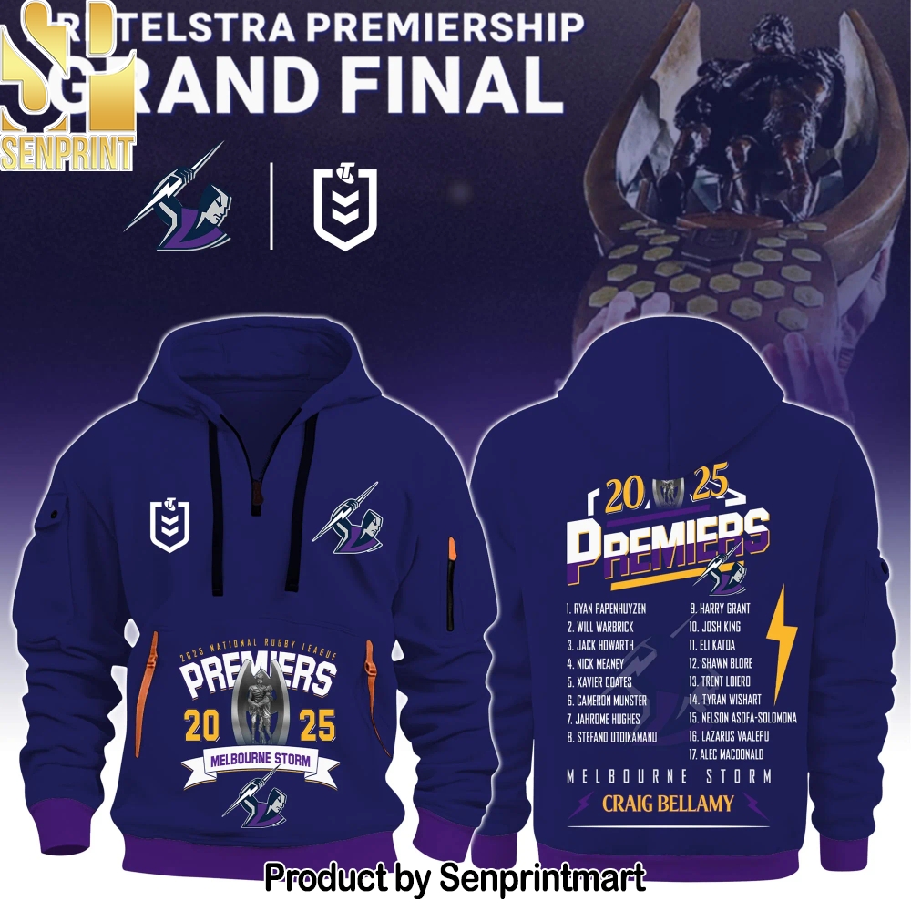 Melbourne Storm – NRL 2025 Champions H115 Hoodie – Sports Fan Outfit 2359