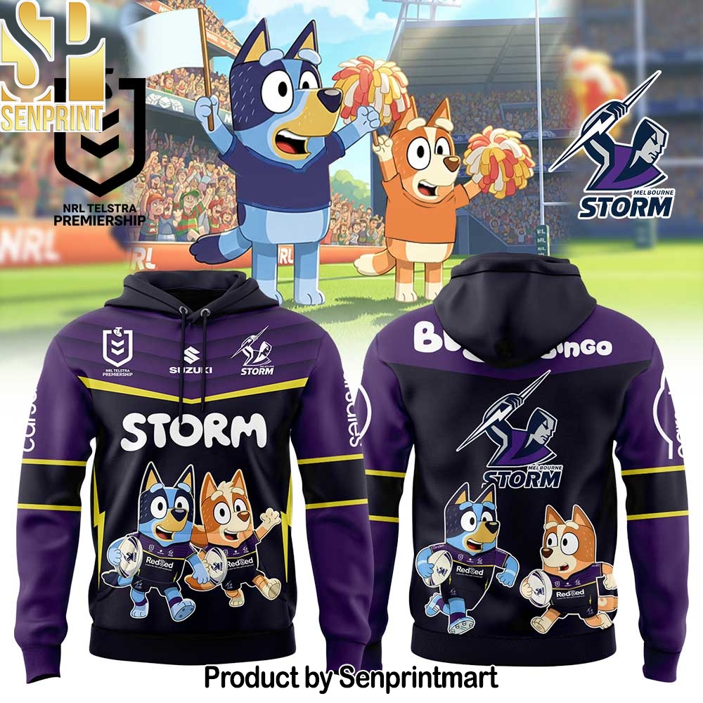 Melbourne Storm Bluey and Bingo Hoodie – Sports Fan Outfit 2910