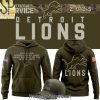 Men’s Detroit Lions Olive 2025 Salute to Service Sideline Standard Issue Hoodie V4 – Sports Fan Outfit 4105