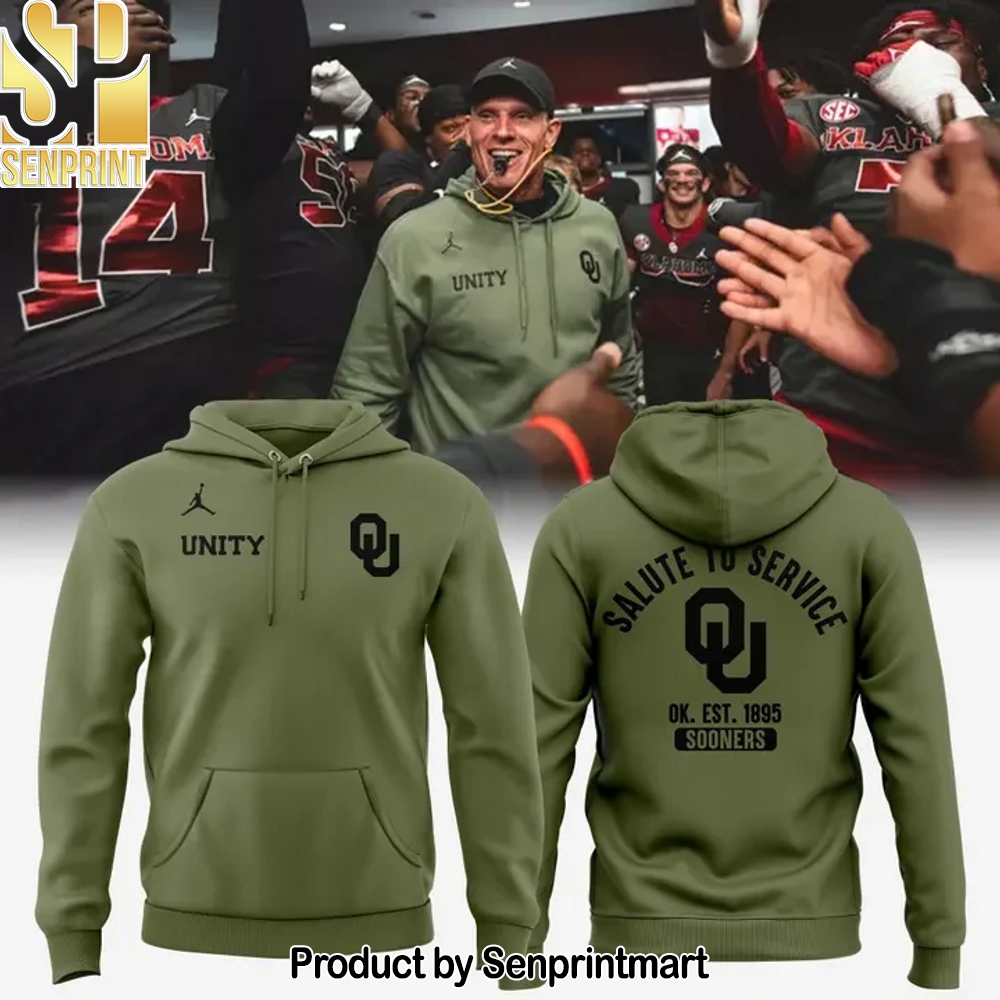 Men’s Jordan Olive Oklahoma Football 2025 Salute To Service Hoodie – Sports Fan Outfit 1278
