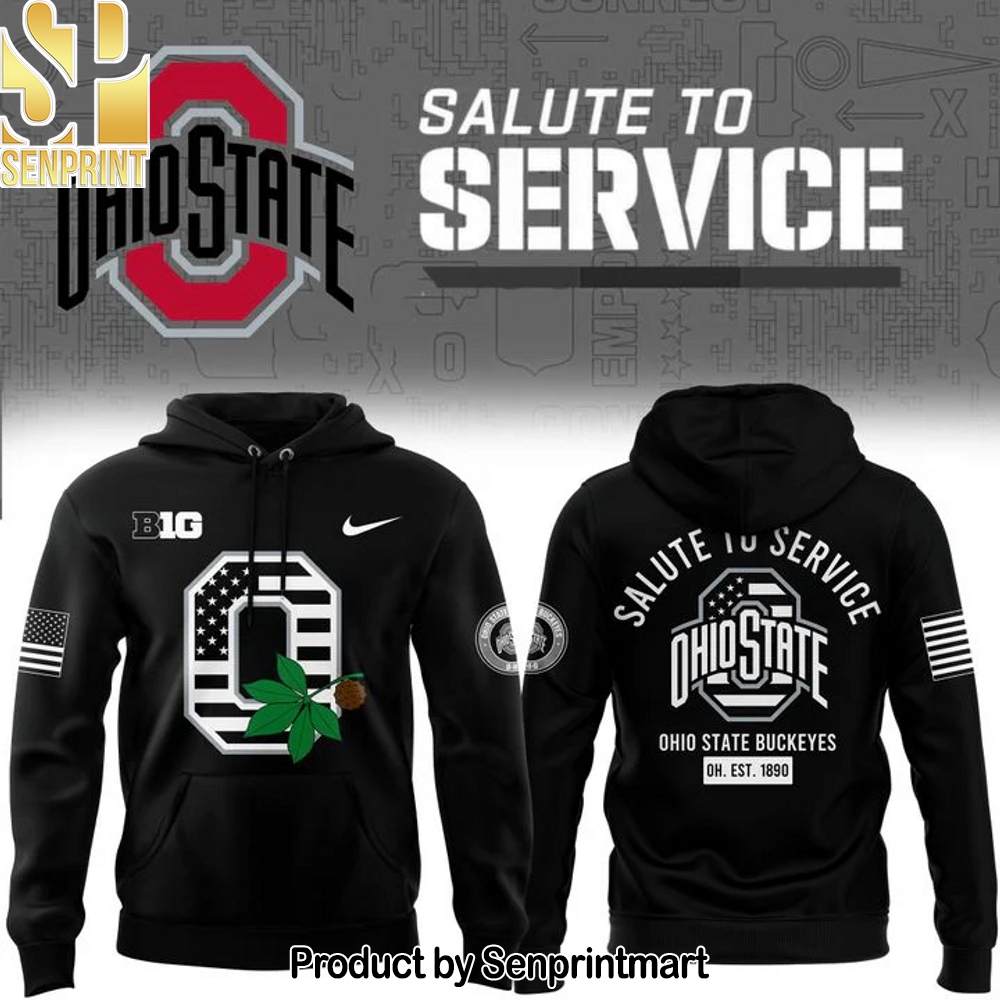 Men’s Nike Ohio State Buckeyes 2025 Salute to Service Gift Ideas Shirt – Sports Fan Outfit 3945