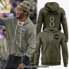 Men’s Olive Baltimore Ravens 2025 Salute To Service Hoodie – Custom – Sports Fan Outfit 3755