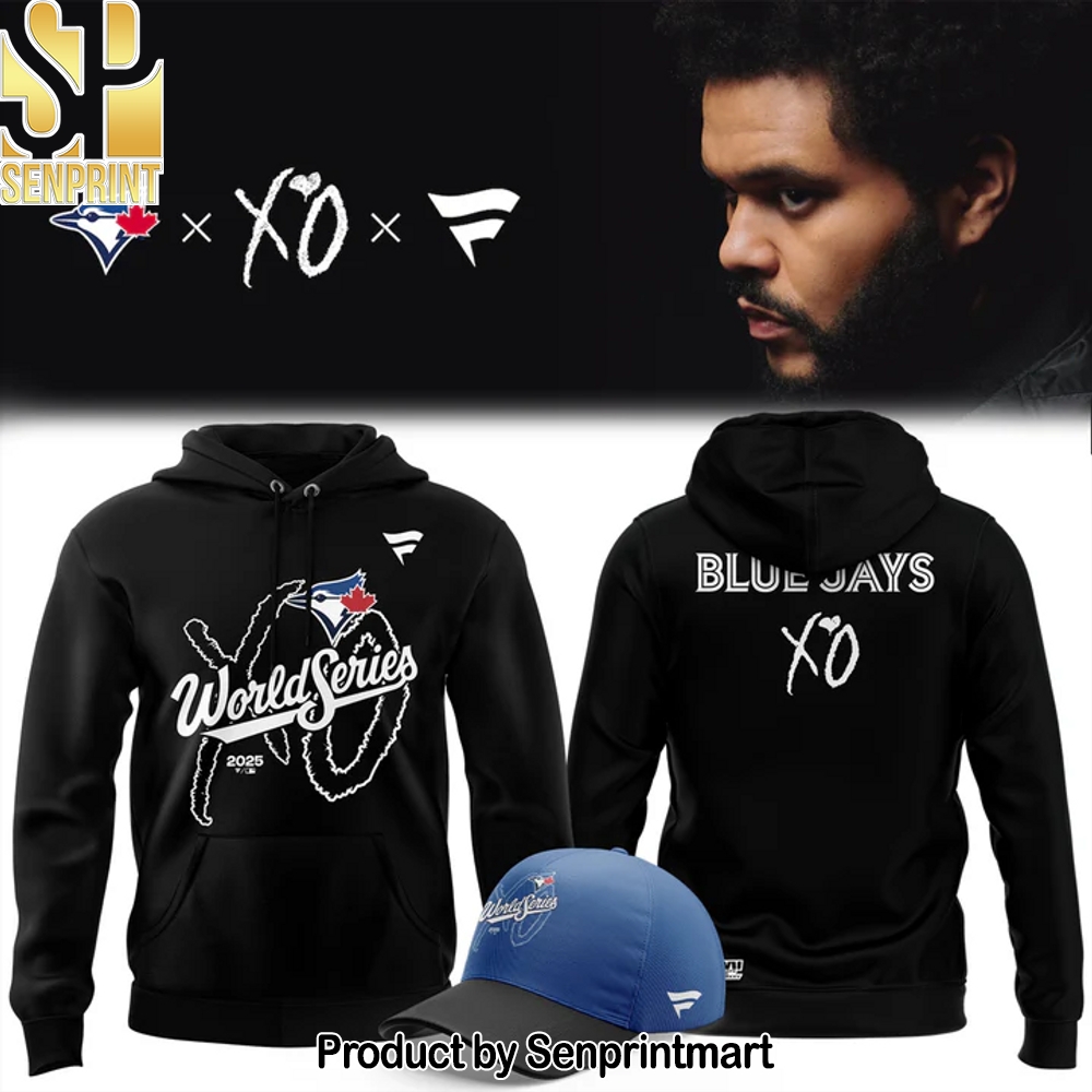 Men’s Toronto Blue Jays x The Weeknd Fanatics 2025 World Series Legacy Hoodie – Black – Sports Fan Outfit 4133