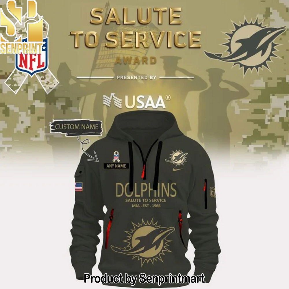 Miami Dolphins Salute to Service Sideline 2025 new Hoodie – Sports Fan Outfit 3754