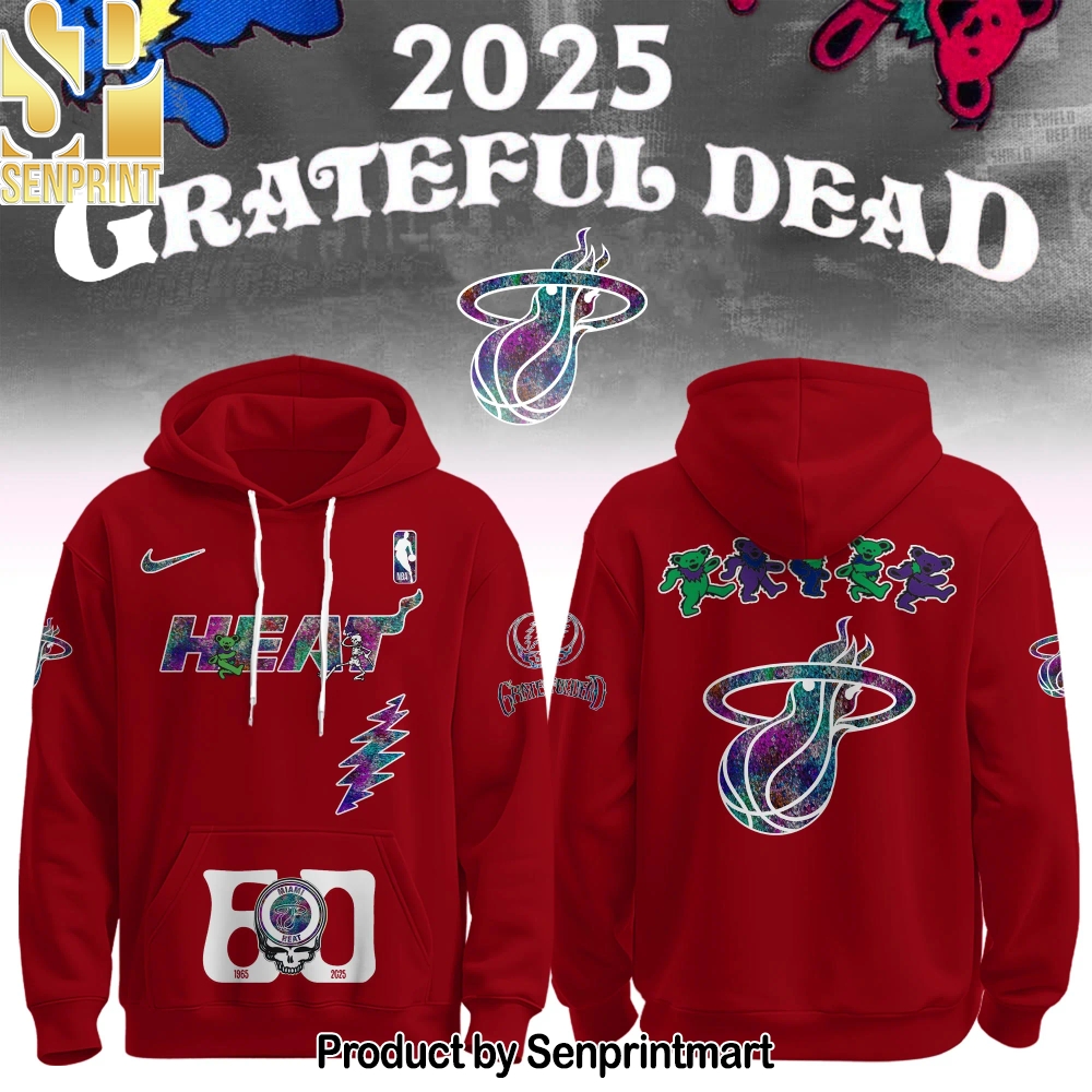 Miami Heat x Grateful Dead 60th Hoodie Editions Limited 1965 2025 – Sports Fan Outfit 2573