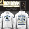 Michigan Fb Zach _The Quittin’ Time Tour 2025_ Michigan Stadium White Hoodie – Sports Fan Outfit 4060