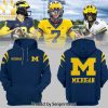 Michigan Printed Logo White Hoodie – Sports Fan Outfit 2470