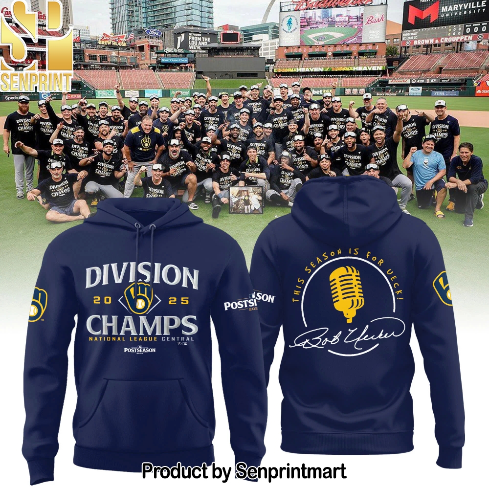 Milwaukee Brewers – 2025 NL Central Division Champions, This season is for Ueck! Unisex Shirt – Sports Fan Outfit 4171