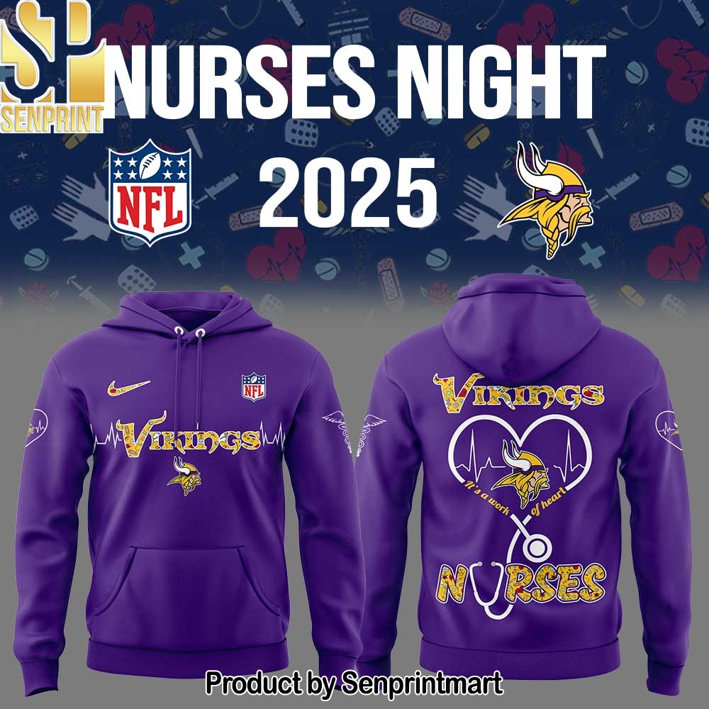 Minnesota Vikings NURSES NIGHT 2025 Unisex Shirt V2 – Sports Fan Outfit 2672