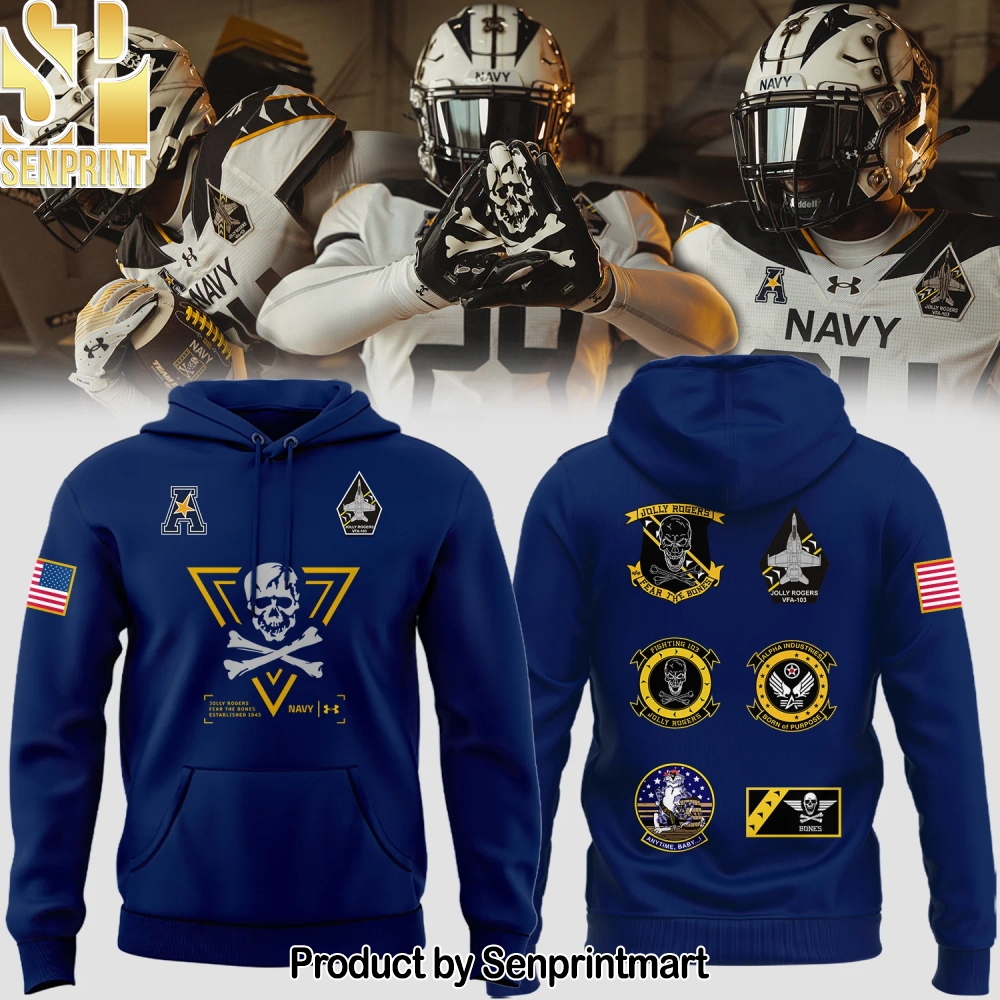 Navy FB 2024 Limited Veterans _Jolly Jogger_ Hoodie – Sports Fan Outfit 3883