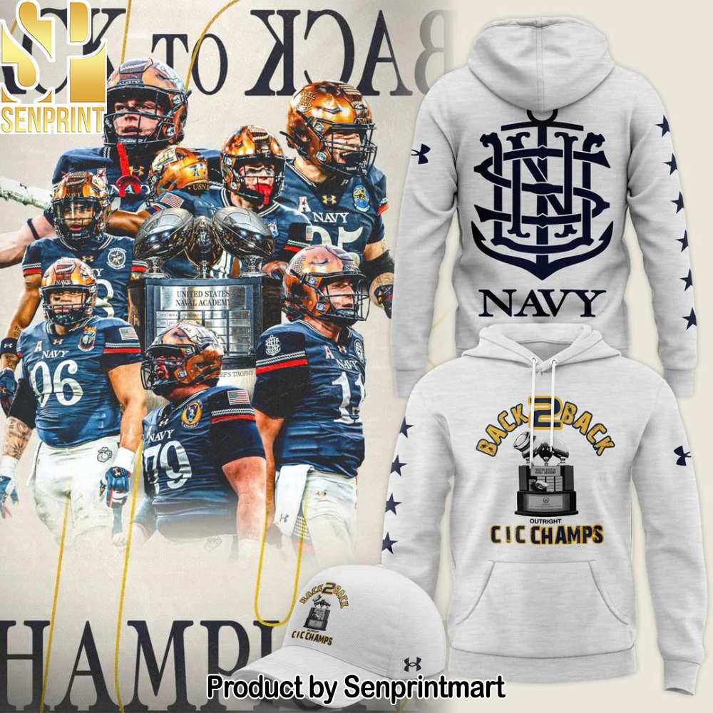 Navy Midshipmen – Back-to-Back CIC Trophy Champions 2025 Unisex Shirt – Sports Fan Outfit 3782