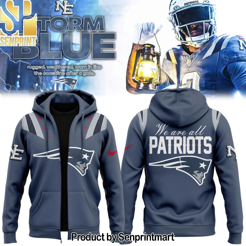 New England Patriots 2025 NFL Nike Rivalries Nor’Easter Storm Blue Casual Shirt – Sports Fan Outfit 1257