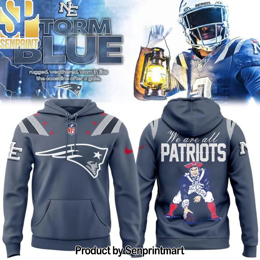 New England Patriots 2025 Rivalries Nor’Easter Storm Blue Hoodie – Sports Fan Outfit 3325