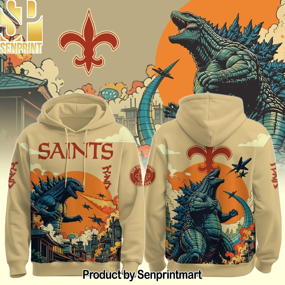 New Orleans Saints Special Godzilla Hoodie – Sports Fan Outfit 1870